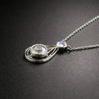 Late Edwardian/Early Art Deco Diamond and Moonstone Necklace