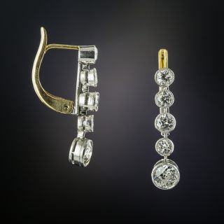 Late Edwardian/Early Art Deco Diamond Dangle Earrings - 2