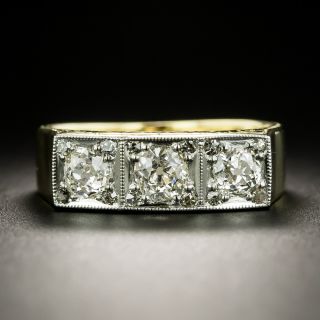 Late Edwardian/Early Art Deco Three-Stone Diamond Ring - 3