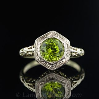 Late Edwardian/Early Deco Peridot Ring