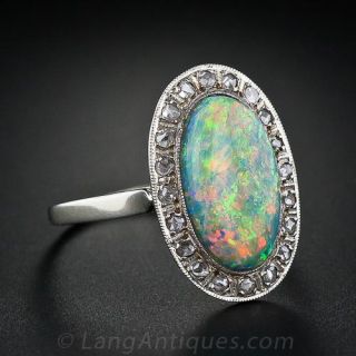 Late Edwardian Opal and Diamond Ring