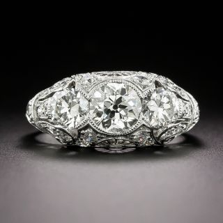 Late-Edwardian Three-Stone Diamond Engagement Ring - 6