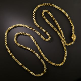 Late-Georgian 18K Gold Long Chain - 3
