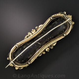 Late Georgian Pinchbeck Inlaid Bar Brooch