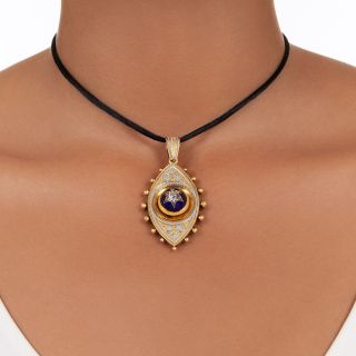Late-Georgian Taille d’Epargne  Pendant Locket