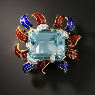 Late Mid-Century Aquamarine