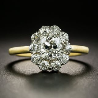 Late-Victorian 1.00 Carat Diamond Cluster Ring - GIA H SI1 - 2