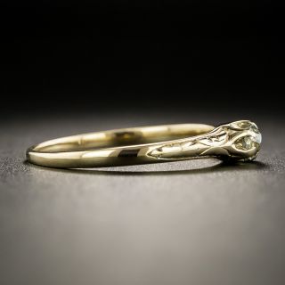 Late Victorian .20 Carat Old Mine Cut Diamond Solitaire