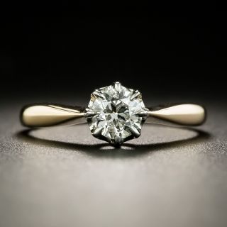 Late Victorian .48 Carat Diamond Solitaire Engagement Ring - 2