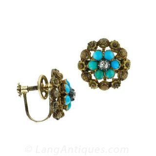 Late Victorian Cannetille Earrings