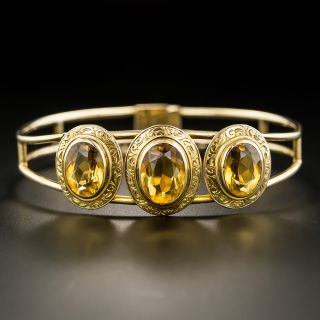 Late Victorian Citrine Bangle Bracelet - 2