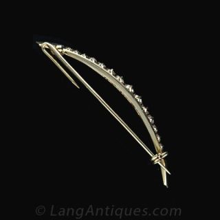 Late Victorian Diamond Crescent Brooch