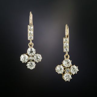 Late Victorian Diamond Drop Earrings - 2