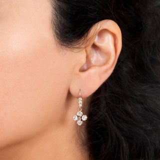 Late Victorian Diamond Drop Earrings