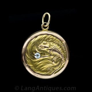 Late Victorian Diamond Fish Locket Main View