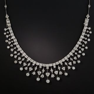 Late-Victorian Diamond Fringe Necklace - 2
