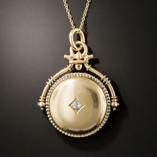 Late Victorian Diamond Swivel Locket - 2