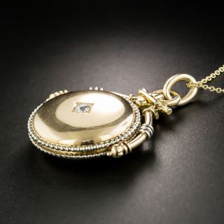 Late Victorian Diamond Swivel Locket