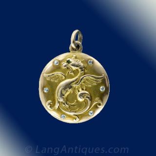 Late-Victorian-Griffin-Diamond-Locket-Main-View