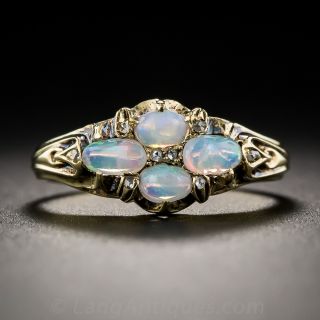 Late Victorian Opal Diamond Ring