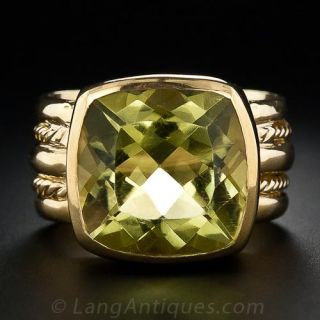 Lemon Citrine Estate Ring