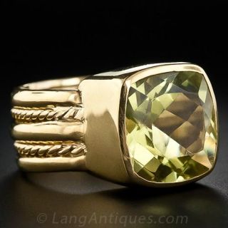 Lemon Citrine Estate Ring
