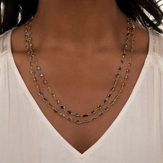 Long 18K Sapphire Chain