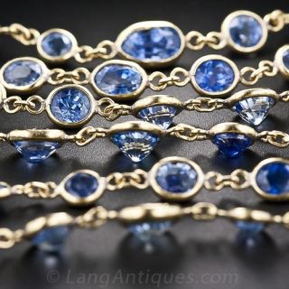 Long 18K Sapphire Chain