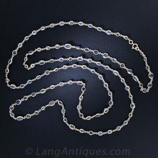 Long 18K Sapphire Chain