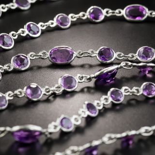 Long 49 Inch Amethyst Chain Necklace - 2