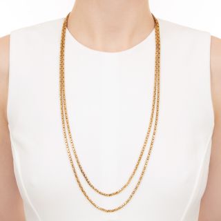 Long 62 1/2 Inch Victorian Chain Necklace