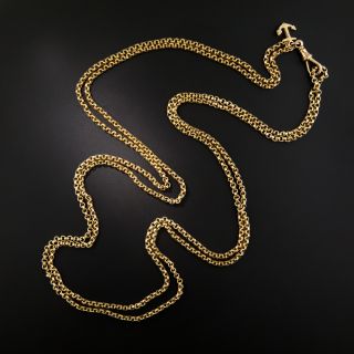 Long 9 Ct. English Victorian Chain - 2
