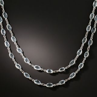 Long Aquamarine Chain/Necklace - 1