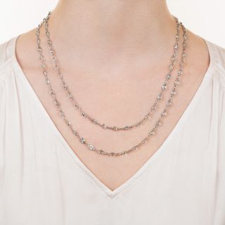 Long Aquamarine Chain/Necklace