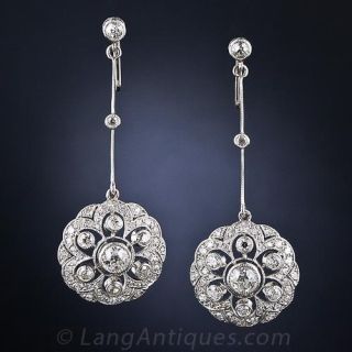Long Edwardian Drop Earrings