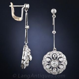 Long Edwardian Drop Earrings