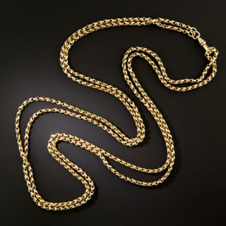  Long English Victorian Gold Chain - 3