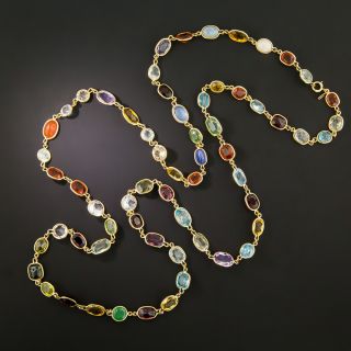 Long Multi-Gemstone Necklace by C.D. Peacock - 3