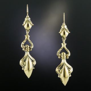 Long Victorian Amphora Earrings  - 2