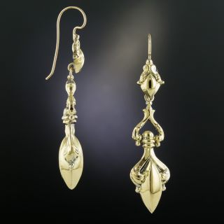 Long Victorian Amphora Earrings 
