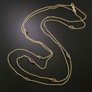 Long Victorian Garnet Chain  - 3