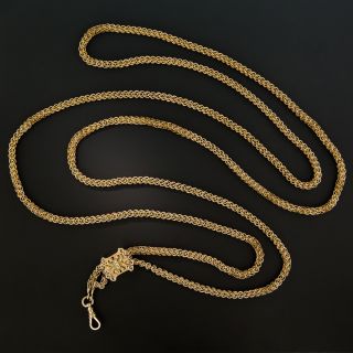 Long Victorian Slide Chain Necklace - 3