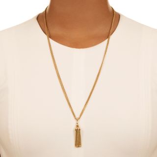 Long Victorian Tassel Necklace 