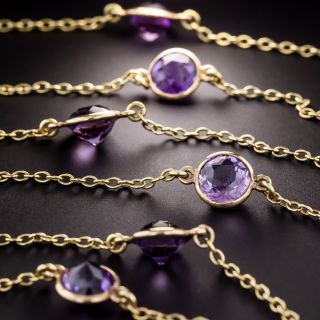 Long Vintage Amethyst Chain - 1