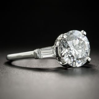 3.04 Carat Round Brilliant Cut Solitaire Diamond Ring - GIA D VVS2