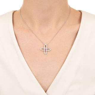 Louis Vuitton ‘Pandan Tiff Cracant’ Pink Sapphire Diamond Necklace