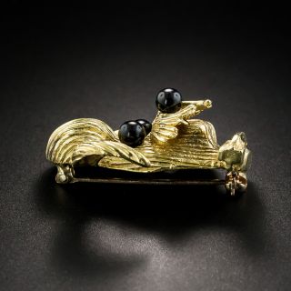 Lovable Dog Brooch by Cellino