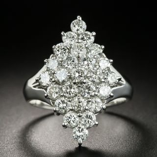 Lozenge-Shaped Diamond Cluster Ring - 2