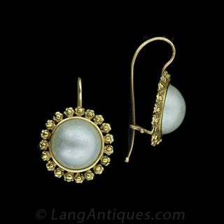 Mabé Pearl Drop Earrings