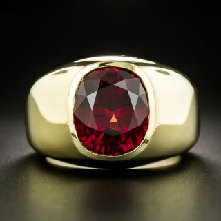 Magnificent 10.00 Carat Natural Red Spinel Gent's Ring - 1